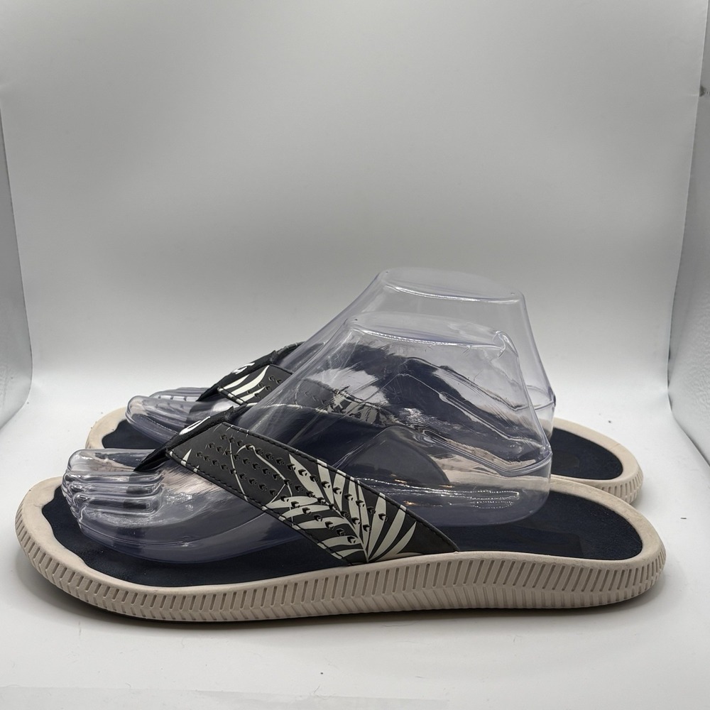 Olukai Men's Ulele Size 9 Aloha Trench Blue Comfort Flip Flop Sport Sandals